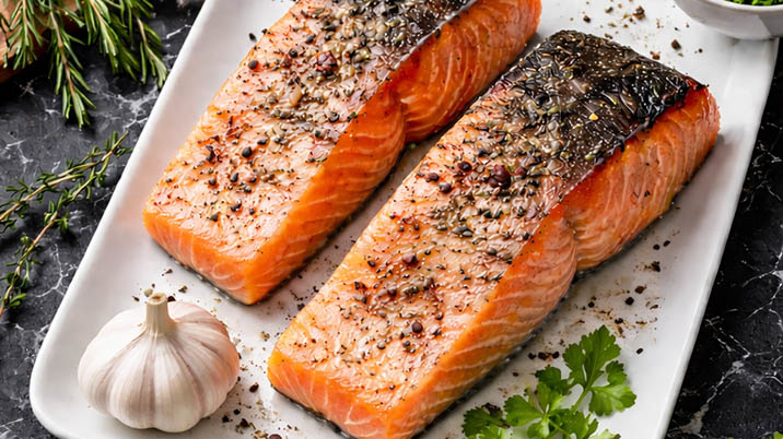 Seared Salmon in Garlic Lemon Butter